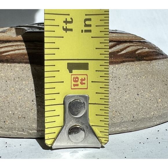 Handmade Flat Bottom Stoneware Vase Signed Mexican‎ Southwestern Earthy Natural - Picture 9 of 13